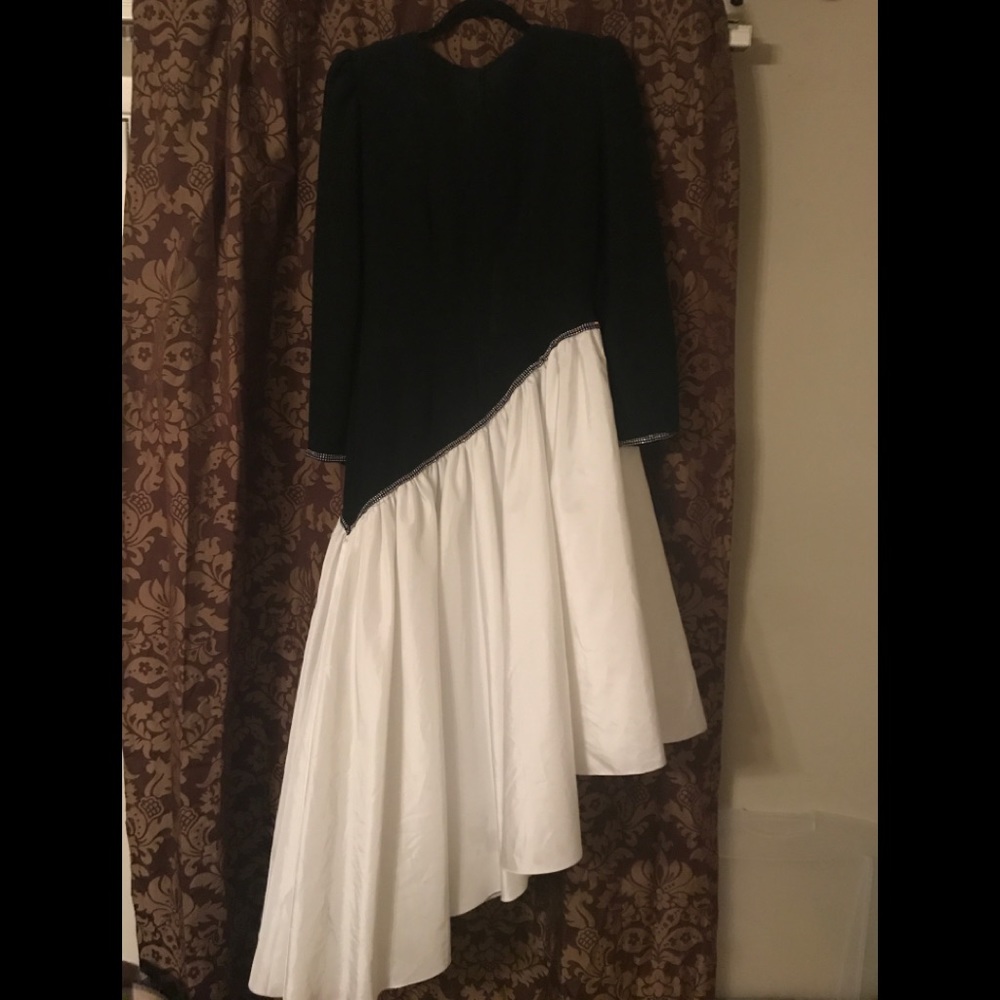 Black and white formal gown